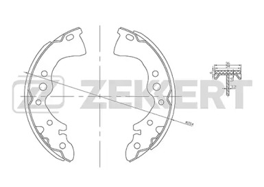 Комлект тормозных накладок ZEKKERT BK-4458