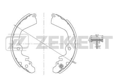 Комлект тормозных накладок ZEKKERT BK-4466