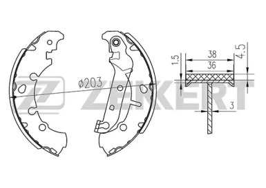 Комлект тормозных накладок ZEKKERT BK-4468