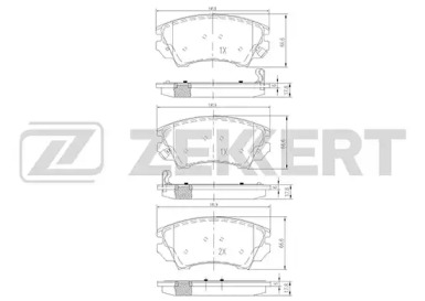 Комплект тормозных колодок ZEKKERT BS-1013