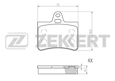 Комплект тормозных колодок ZEKKERT BS-1020