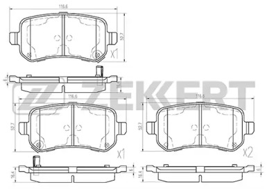 Комплект тормозных колодок ZEKKERT BS-1126