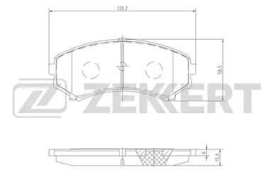 Комплект тормозных колодок ZEKKERT BS-1140