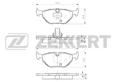 Комплект тормозных колодок ZEKKERT BS-1155