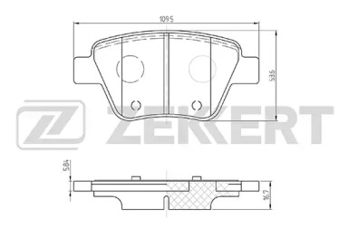 Комплект тормозных колодок ZEKKERT BS-1185