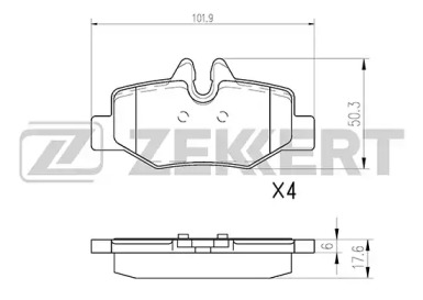 Комплект тормозных колодок ZEKKERT BS-1212