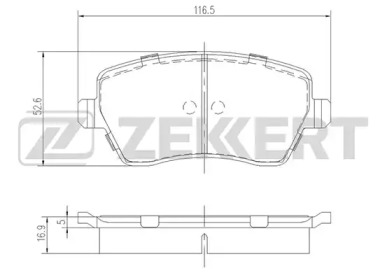 Комплект тормозных колодок ZEKKERT BS-1221