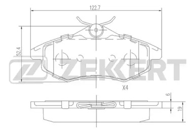 Комплект тормозных колодок ZEKKERT BS-1235