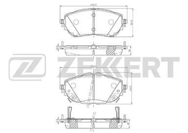 Комплект тормозных колодок ZEKKERT BS-1245