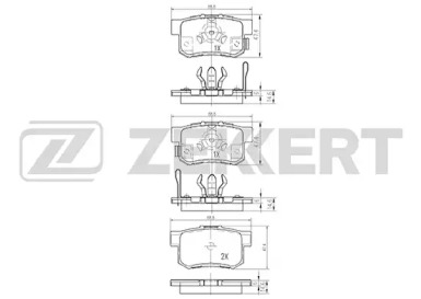 Комплект тормозных колодок ZEKKERT BS-1258