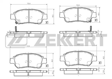 Комплект тормозных колодок ZEKKERT BS-1266