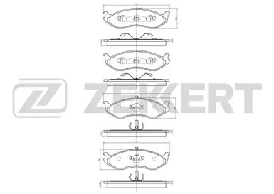 Комплект тормозных колодок ZEKKERT BS-1271