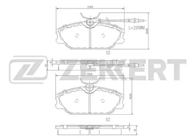 Комплект тормозных колодок ZEKKERT BS-1281