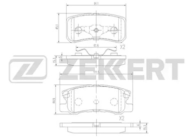 Комплект тормозных колодок ZEKKERT BS-1359