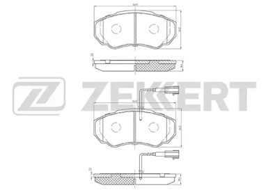 Комплект тормозных колодок ZEKKERT BS-1460