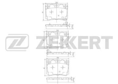 Комплект тормозных колодок ZEKKERT BS-1637