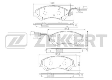 Комплект тормозных колодок ZEKKERT BS-1681