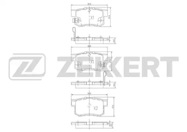 Комплект тормозных колодок ZEKKERT BS-1713