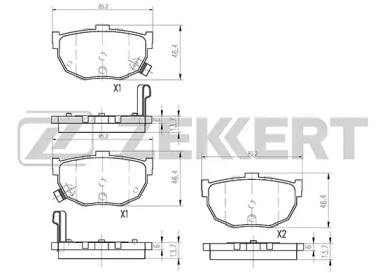 Комплект тормозных колодок ZEKKERT BS-1766