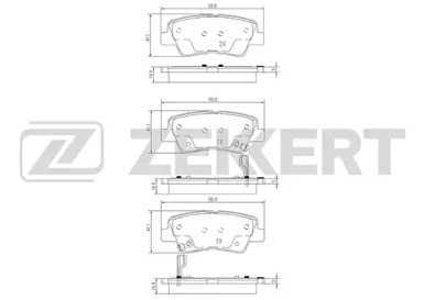 Комплект тормозных колодок ZEKKERT BS-1781