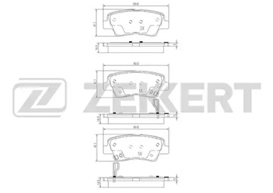 Комплект тормозных колодок ZEKKERT BS-1788