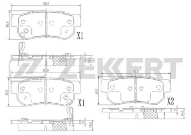 Комплект тормозных колодок ZEKKERT BS-1803