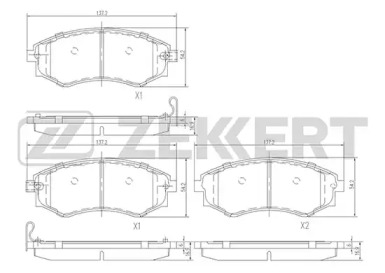 Комплект тормозных колодок ZEKKERT BS-1859