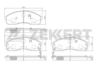 Комплект тормозных колодок ZEKKERT BS-1870