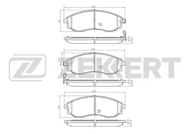 Комплект тормозных колодок ZEKKERT BS-1871