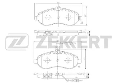 Комплект тормозных колодок ZEKKERT BS-1943