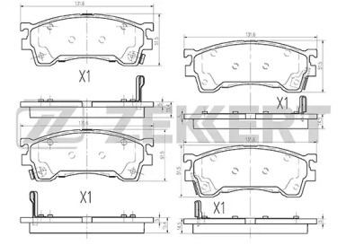Комплект тормозных колодок ZEKKERT BS-2036