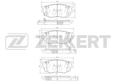 Комплект тормозных колодок ZEKKERT BS-2063