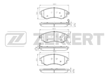 Комплект тормозных колодок ZEKKERT BS-2067