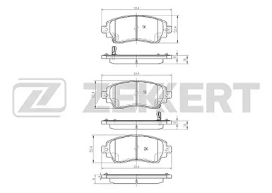 Комплект тормозных колодок ZEKKERT BS-2074