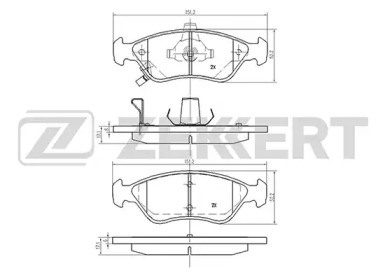 Комплект тормозных колодок ZEKKERT BS-2109