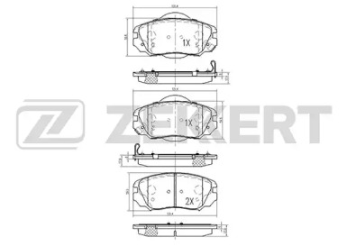 Комплект тормозных колодок ZEKKERT BS-2113