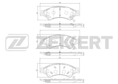 Комплект тормозных колодок ZEKKERT BS-2127