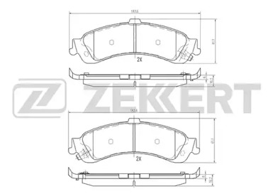 Комплект тормозных колодок ZEKKERT BS-2129