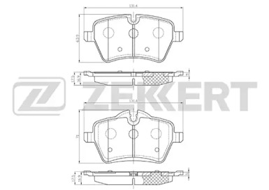 Комплект тормозных колодок ZEKKERT BS-2140