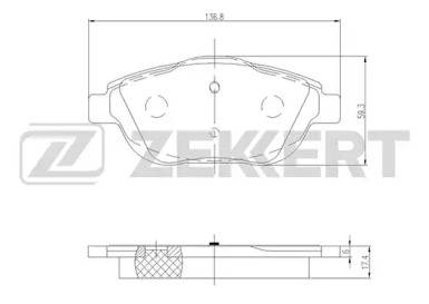 Комплект тормозных колодок ZEKKERT BS-2157