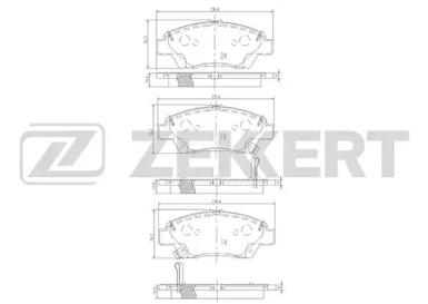 Комплект тормозных колодок ZEKKERT BS-2171