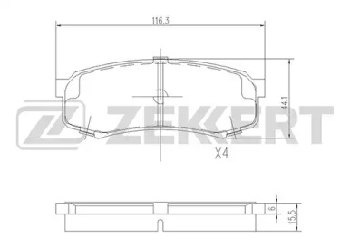 Комплект тормозных колодок ZEKKERT BS-2240