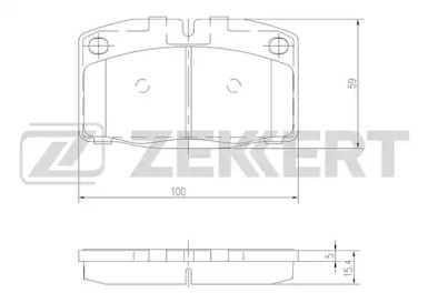 Комплект тормозных колодок ZEKKERT BS-2345