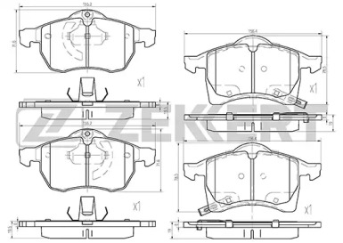 Комплект тормозных колодок ZEKKERT BS-2371