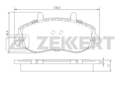 Комплект тормозных колодок ZEKKERT BS-2420