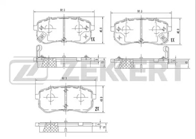 Комплект тормозных колодок ZEKKERT BS-2442