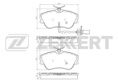 Комплект тормозных колодок ZEKKERT BS-2448