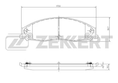 Комплект тормозных колодок ZEKKERT BS-2453