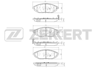 Комплект тормозных колодок ZEKKERT BS-2462