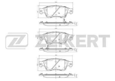 Комплект тормозных колодок ZEKKERT BS-2521